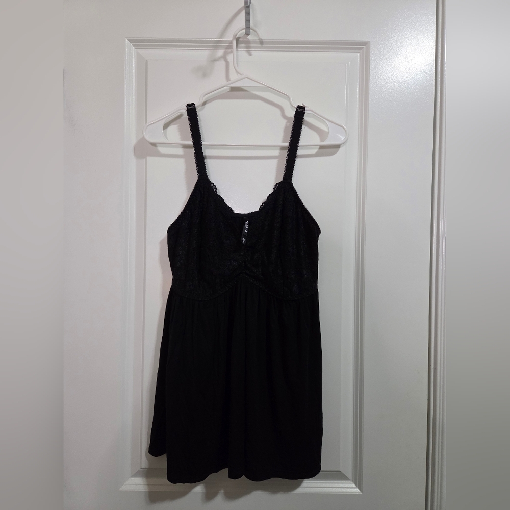 Torrid Black Lace Babydoll with Shorts Lingerie